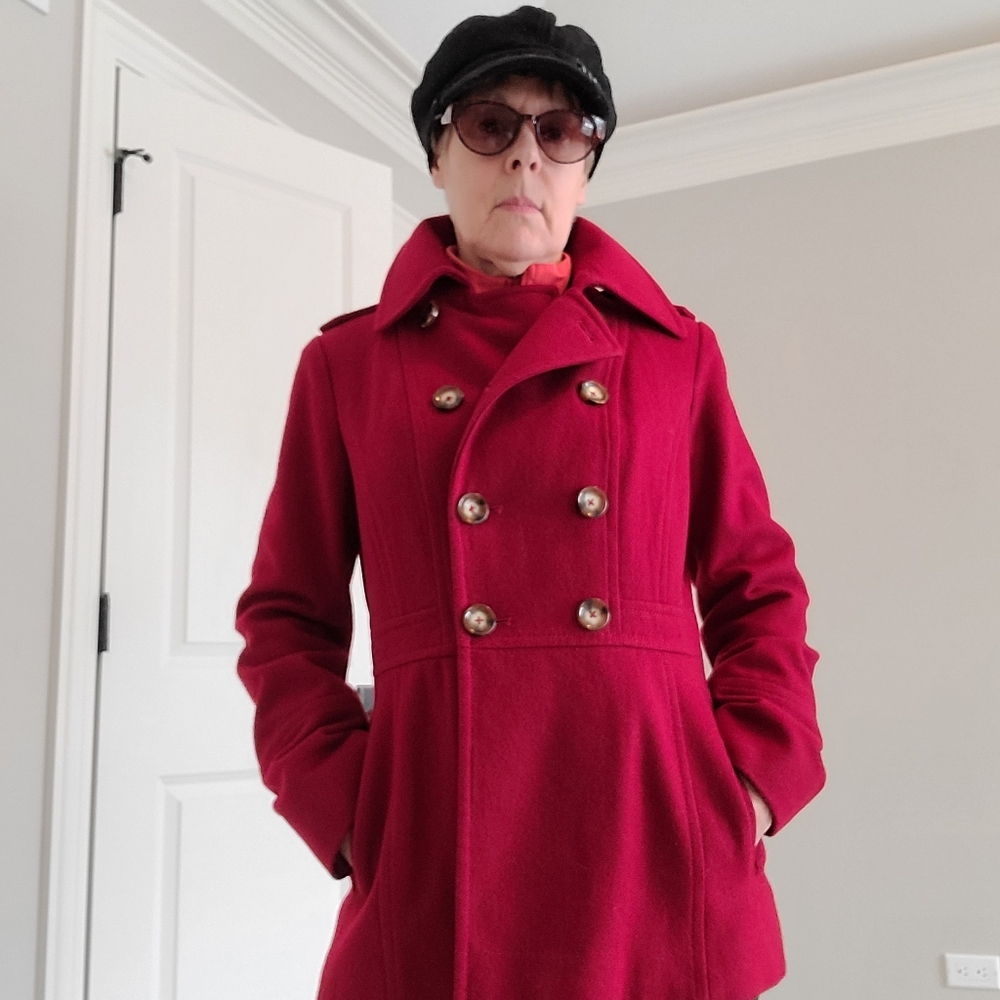 Ladies classic wool peacoat